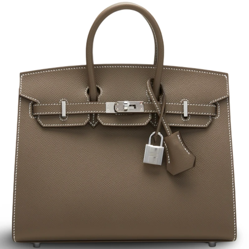 Hermès BIRKIN SELLIER 25 VEAUEPSOM ETOUPE GHW B25EE 1