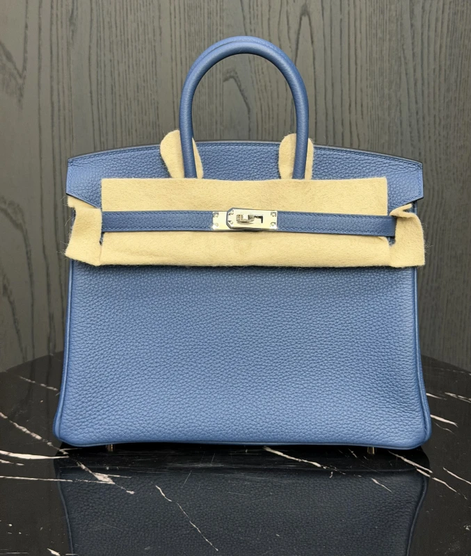 Hermès BIRKIN 25 TOGO BLEU TIE PHW B25TBT 9