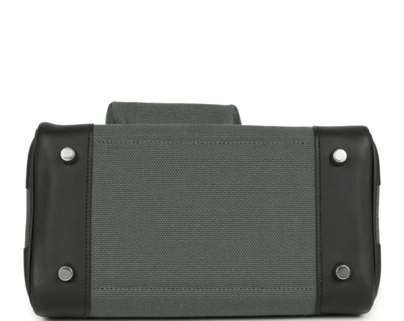 Hermès BIRKIN CARGO VERT MANGROVE TOILE GOELAND AND BLACK SWIFT PHW B25cargo 4