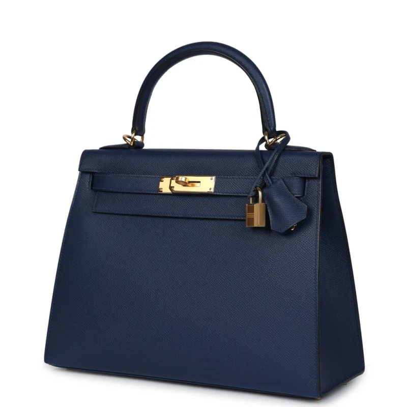 Hermès KELLY SELLIER 28 EPSOM BLEU NAVY GHW K28EBN 4