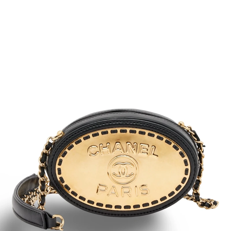 Clutch with chain in Lambskin
