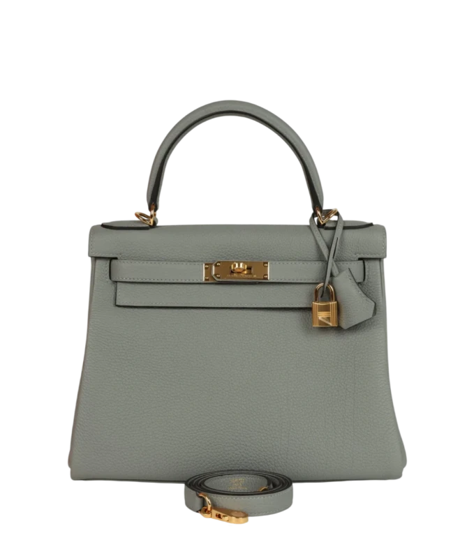 KELLY II RETOURNE 28 VEAU TOGO GRIS MOUETTE GHW