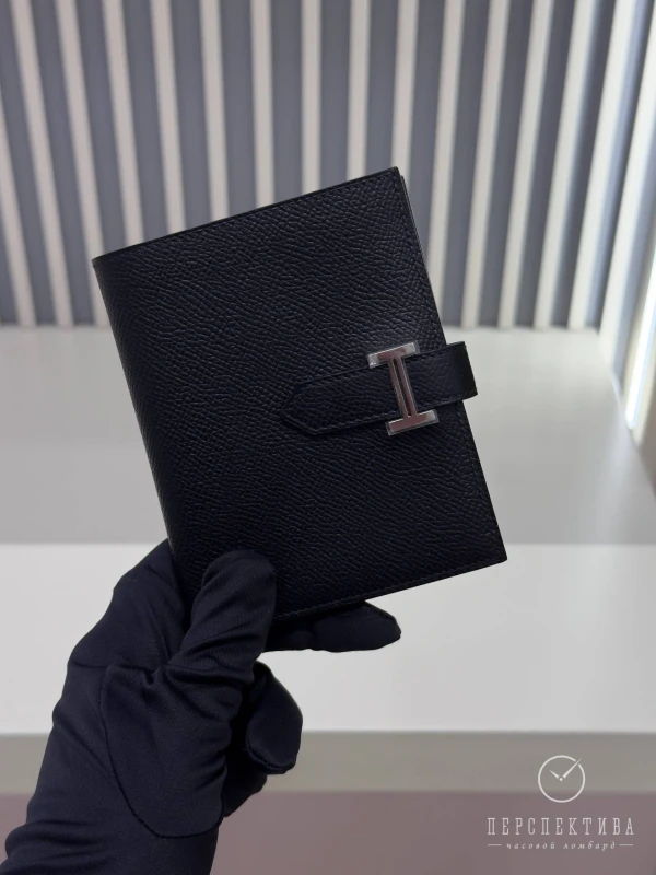 Hermès BEARN COMPACT WALLET EPSOM NOIR PHW H082875CC 3