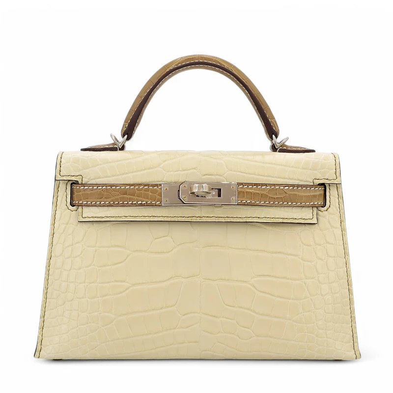 KELLY 20 HSS MATE ALLIGATOR VANILLE/KRAFT PBHW