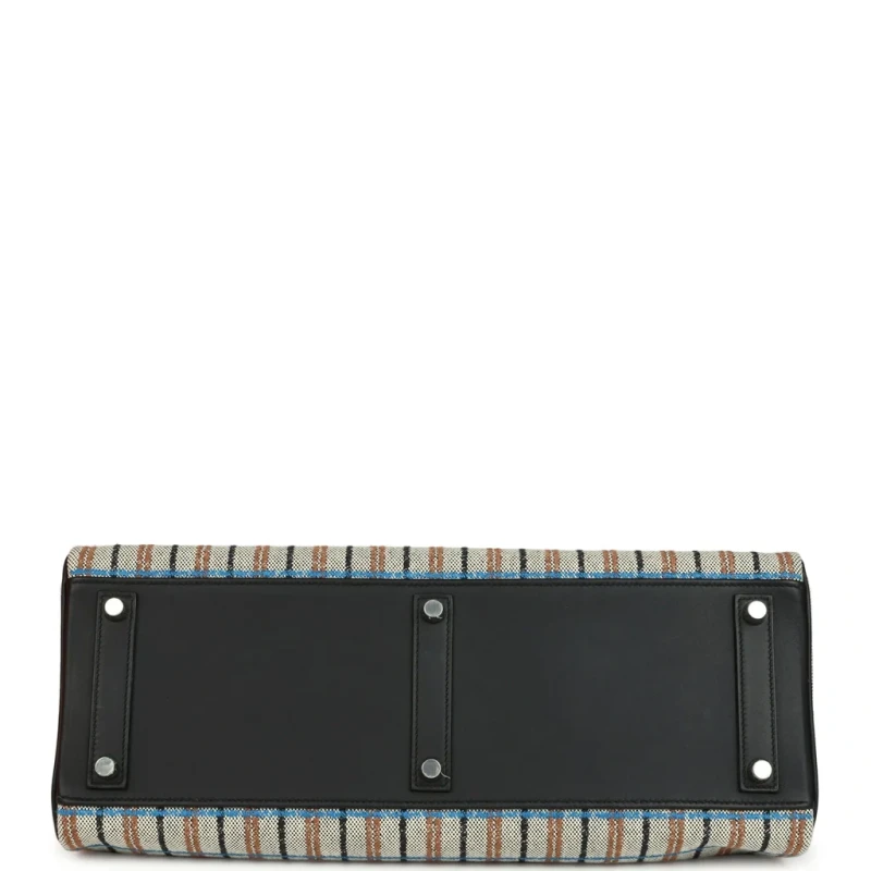 Hermès BIRKIN SHOULDER 39 MULTICOLOR TOILE/BLACK SWIFT PHW BS39MULTICOLOR 5