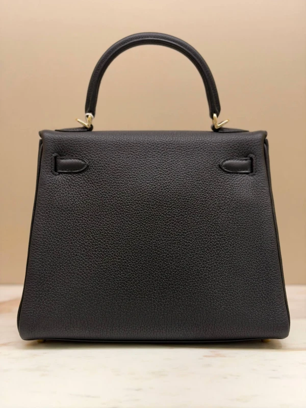 Hermès KELLY RETOURNE 25 VEAU TOGO NOIR PHW K25TN 5