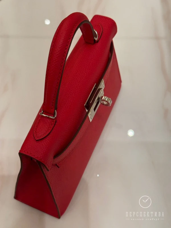 Hermès Kelly Sellier Mini Veau Epsom 05 Rouge Radieux H071302CK 2