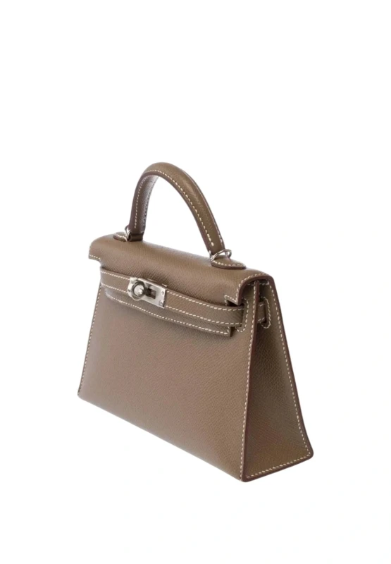 Hermès KELLY II SELLIER MINI VEAU EPSOM ETOUPE PHW H071302CK18 3