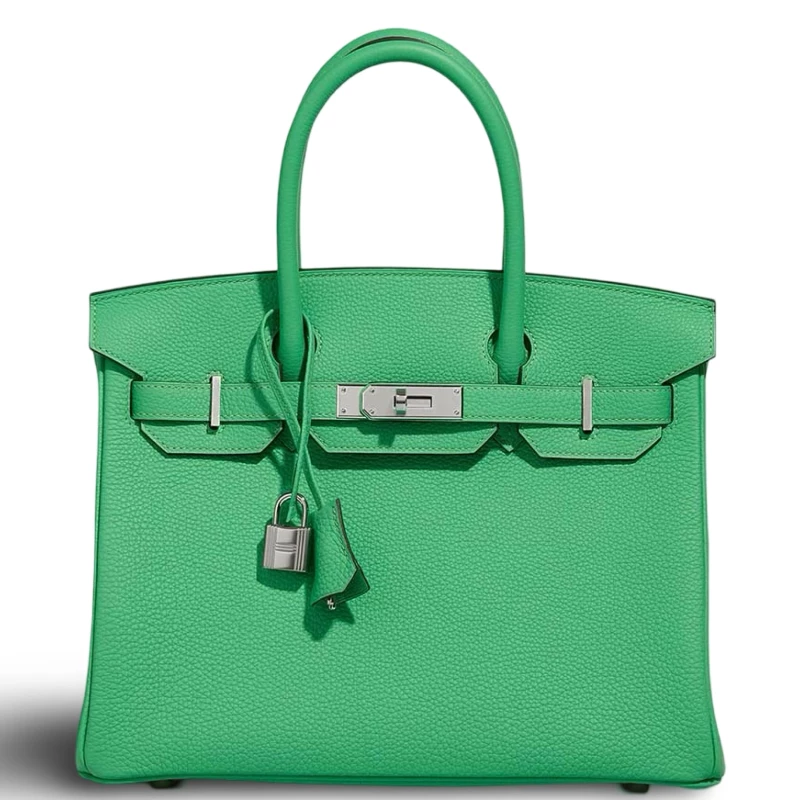 BIRKIN 30 VEAU TOGO VERT COMICS PHW