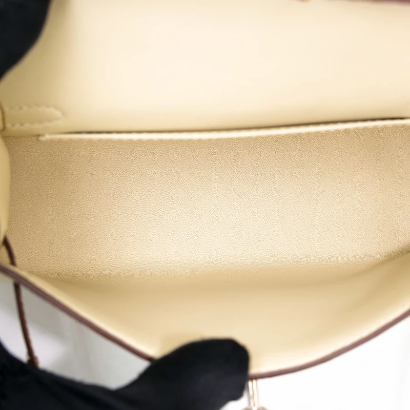 Hermès KELLY 20 HSS MATE ALLIGATOR VANILLE/KRAFT PBHW K20AKV 7