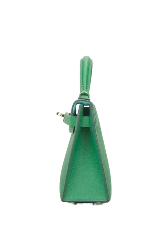 Hermès KELLY II SELLIER MINI VERSO VEAU EPSOM AE CACTUS/PAILLE PHW H071962CKAE 6