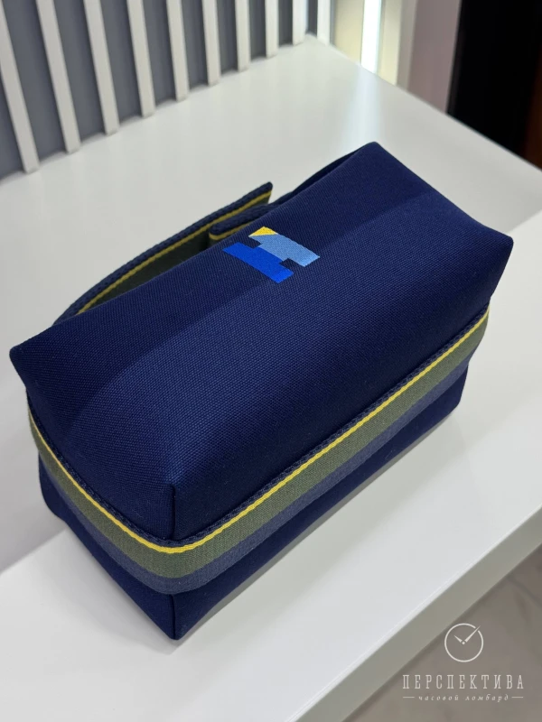 Hermès Bride-a-Brac H Pavillon case, small model Marine H104346M 04 8