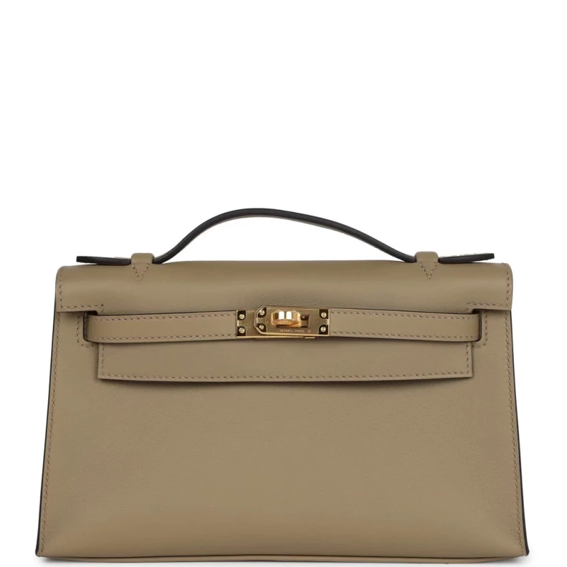 KELLY POCHETTE VEAU SWIFT BEIGE MARFA GHW