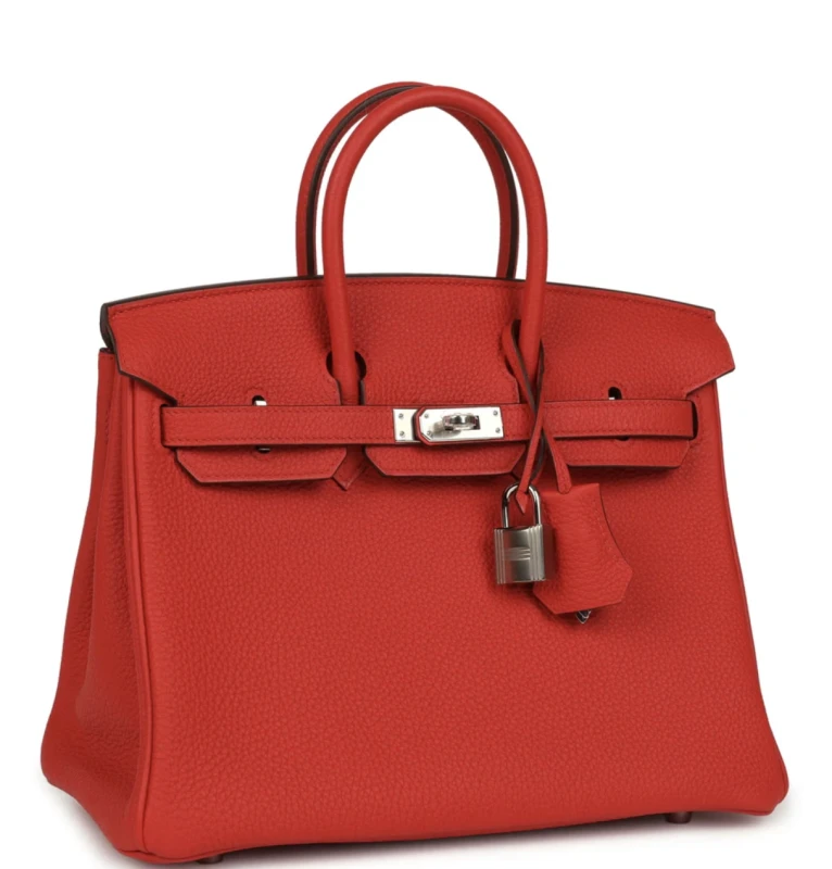 Hermès Birkin 25 Veau Togo Rouge Radieux PHW B25R 2