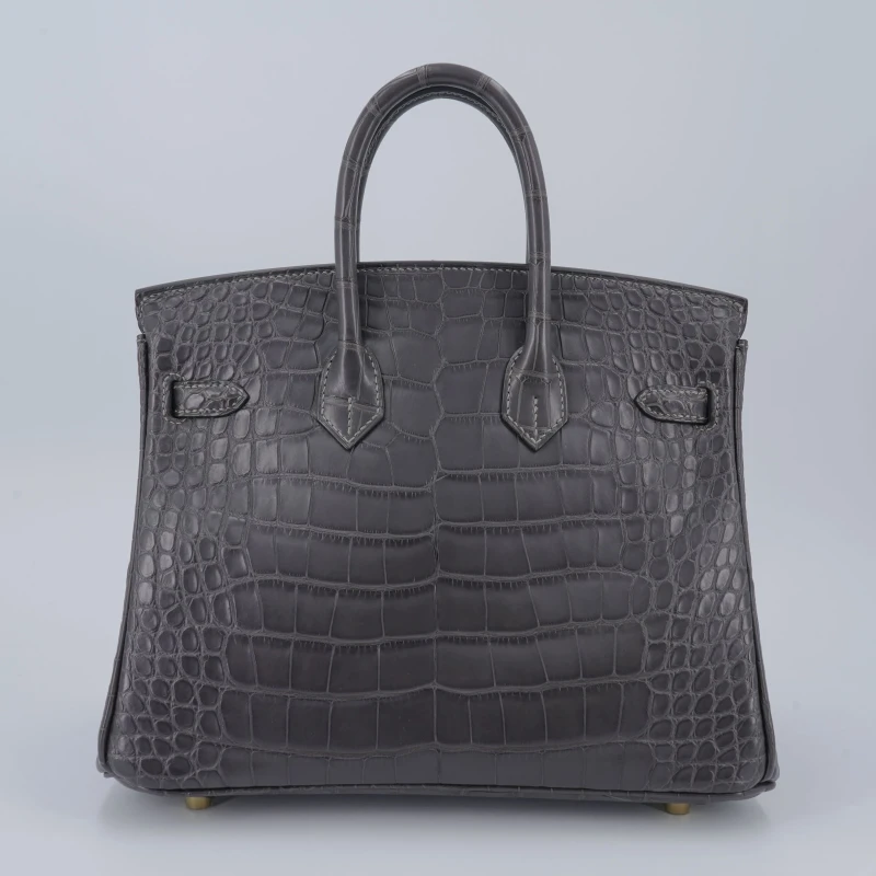 Hermès BIRKIN 25 ALLIGATOR MATTE GRAPHITE GHW B25AMG 2