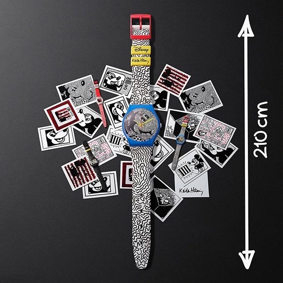 ECLECTIC MICKEY. KEITH HARING X DISNEY X SWATCH COLLABORATION.