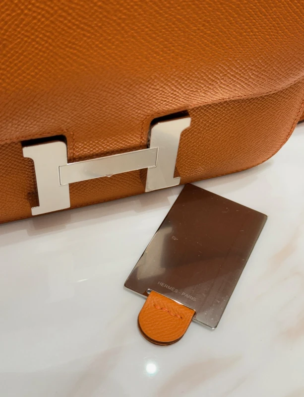 Hermès SAC CONSTANCE III MINI MIROIR VEAU EPSOM 93 ORANGE H083905CK 3
