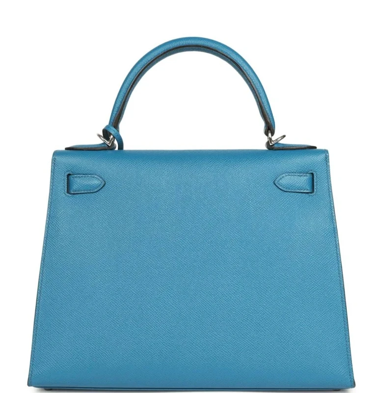Hermès KELLY SELLIER 28 VEAU EPSOM BLUE PHW K28VE 5