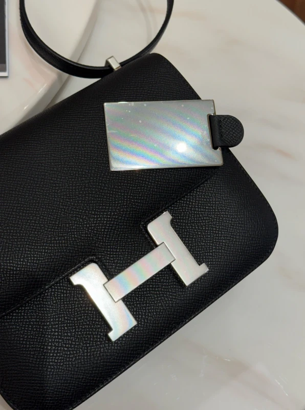 Hermès SAC CONSTANCE MINI MIROIR VEAU EPSOM NOIR H083905CK 8