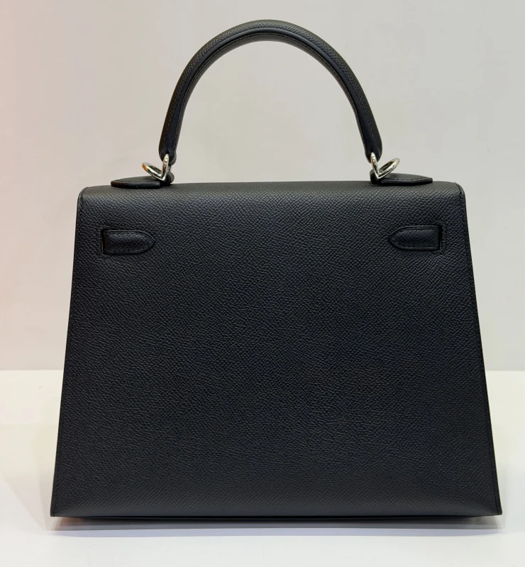 Hermès KELLY SELLIER 25 VEAU EPSOM NOIR PHW K25EN 4
