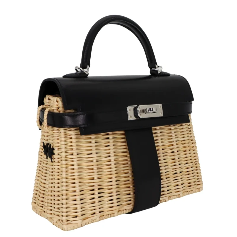 Hermès KELLY 20 PICNIC BOX/OSIER NOIR PHW K20PICNICBN 2