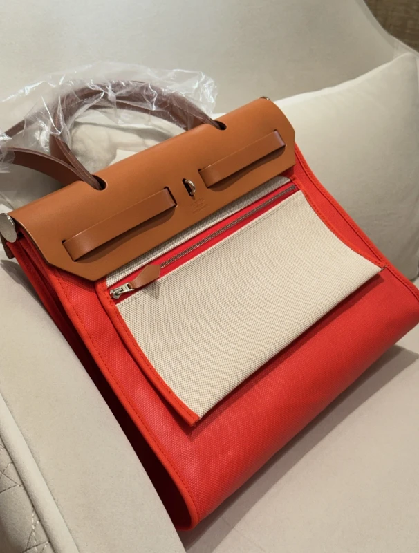 Hermès SAC HERBAG ZIP 31 TOILE BERLINE/VACHE HUNTER H072069CK 6