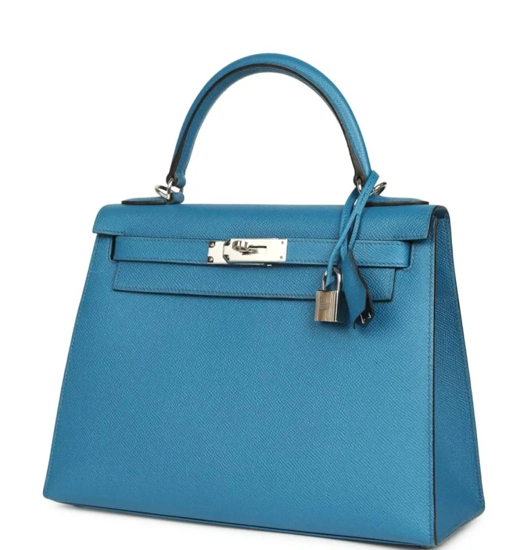 Hermès KELLY SELLIER 28 VEAU EPSOM BLUE PHW K28VE 6