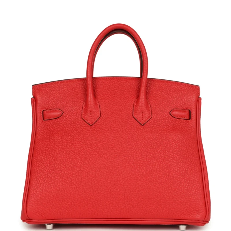Hermès BIRKIN 25 TOGO ROUGE RADIEUX PHW B25TR 5