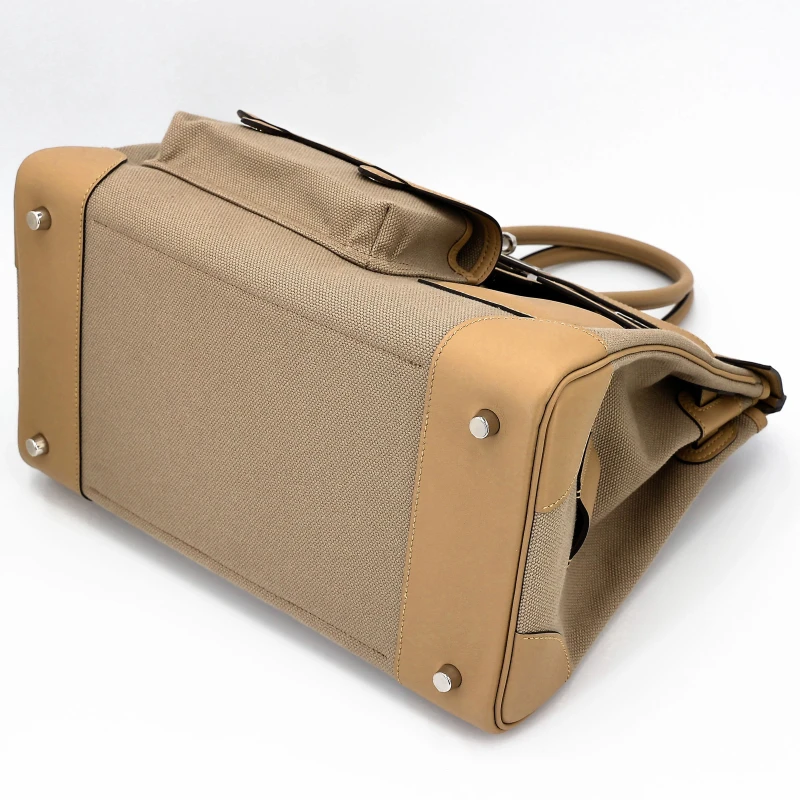 Hermès BIRKIN CARGO 35 VEAU SWIFT TOILE BEIGE/MARFA/POUSSIERE PHW B35Cargo 4