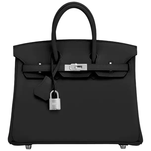 BIRKIN RETOURNE 25 SWIFT NOIR PHW