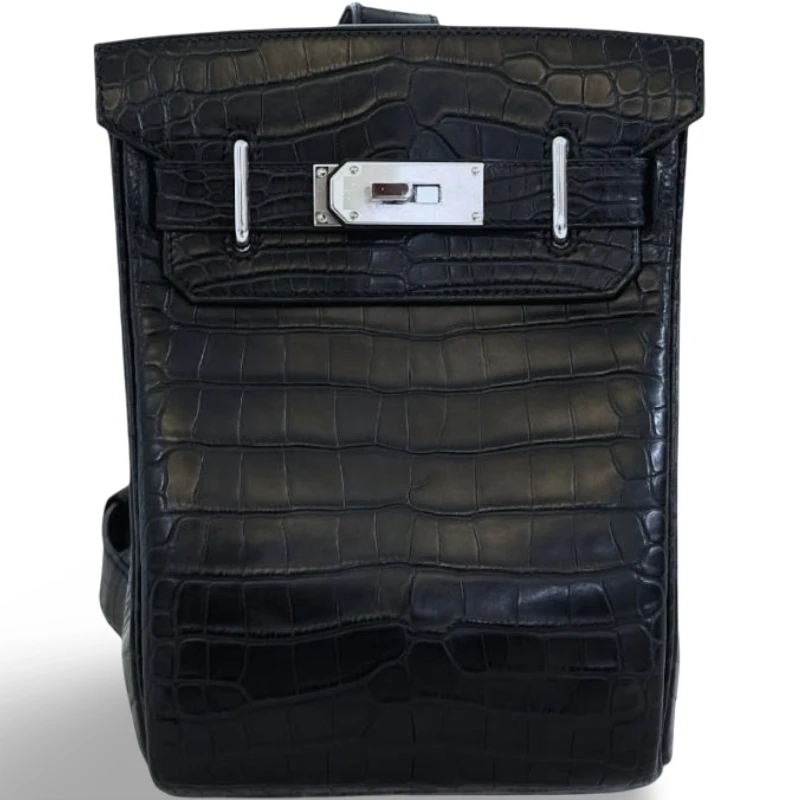 HAC A DOS 18 ALLIGATOR MATTE NOIR PHW