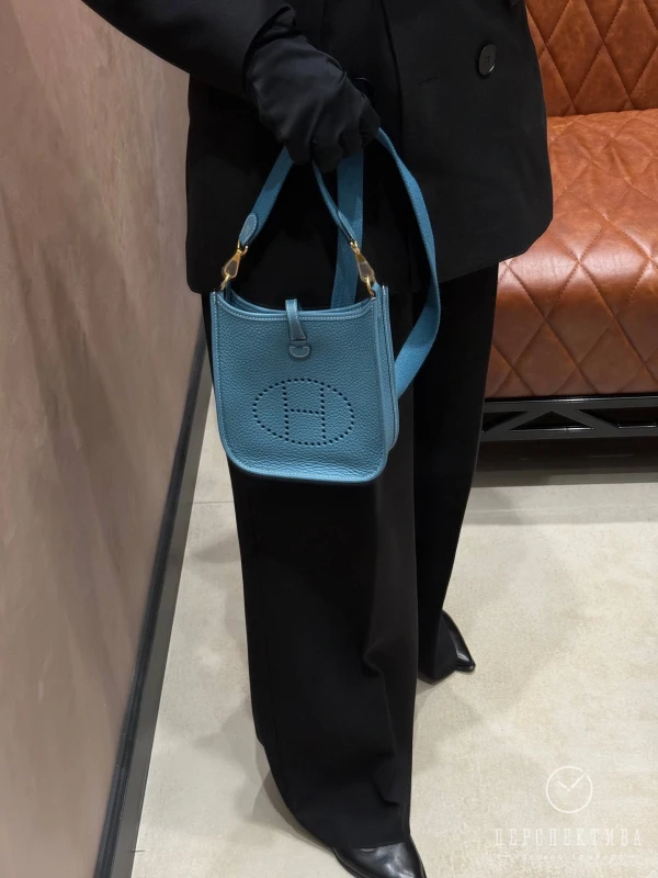 Hermès Evelyne 16 Taurillon Clémence Bleu Jean GHW E16TCBJ 2