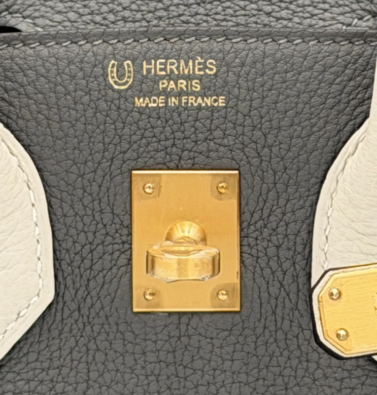 Hermès BIRKIN 25 HSS  TOGO GRIS AGATE/NATA GHW B25TGN 6