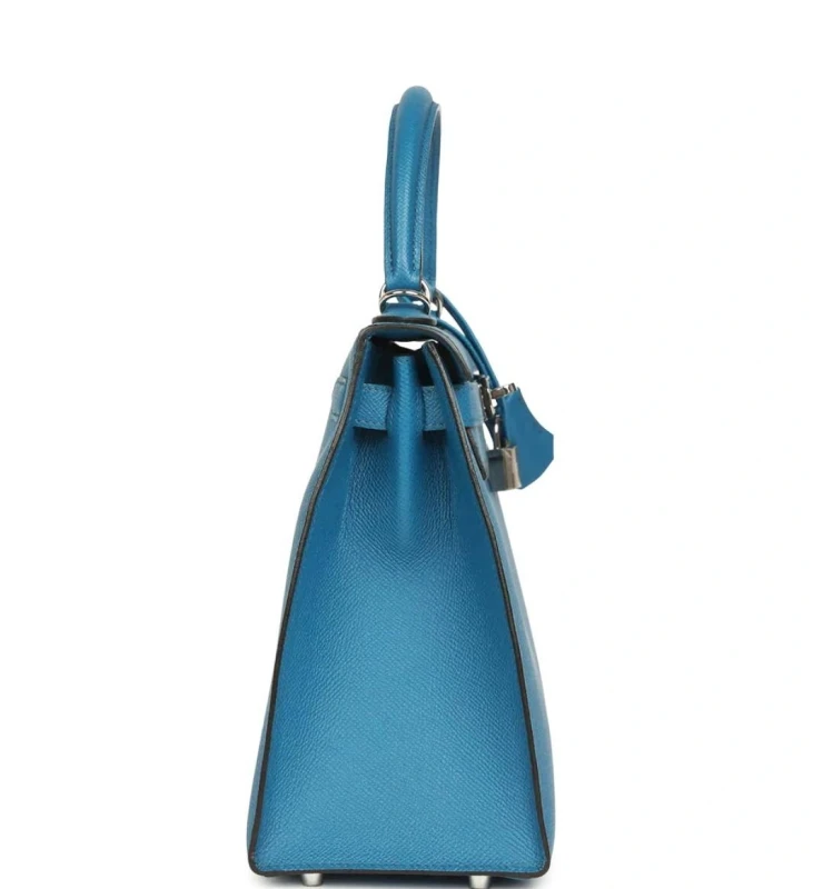 Hermès KELLY SELLIER 28 VEAU EPSOM BLUE PHW K28VE 4