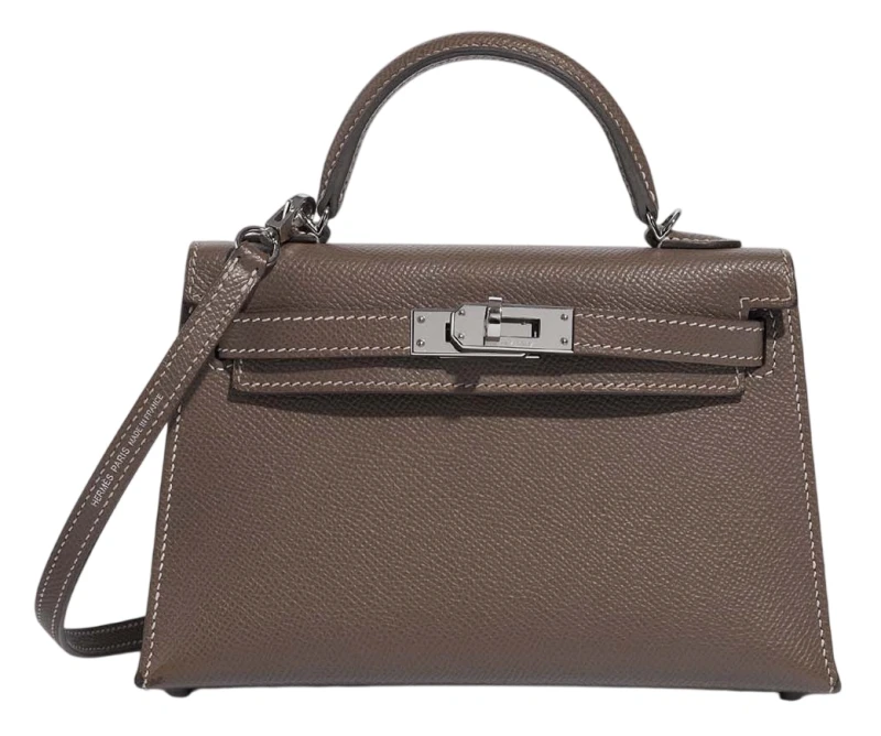 KELLY SELLIER 20 VEAU EPSOM  ETOUPE PHW