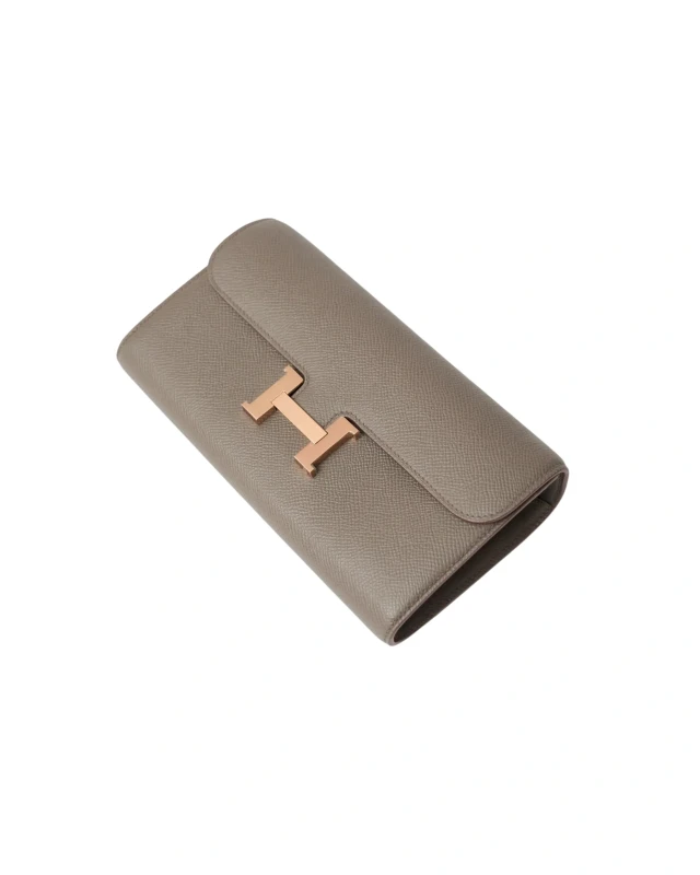 Hermès Constance To Go Veau Epsom Gris Etain GHW ConstWalletLong 3