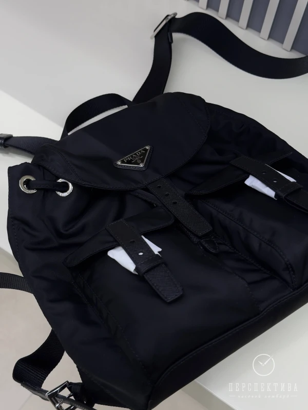 PRADA Small Re-Nylon Backpack Black 1BZ677_RV44_F0002_V_OOO 7