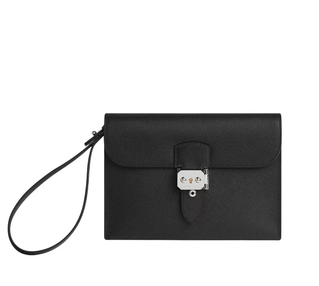 Hermès Sac a Depeches 24 pouch Noir Epsom PHW SAD24P 2