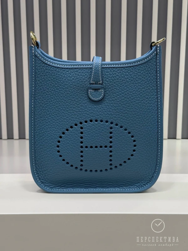 Hermès Evelyne 16 Taurillon Clémence Bleu Jean GHW E16TCBJ 9