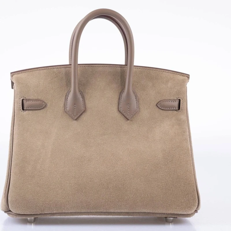 Hermès BIRKIN 25 VEAU GRIZZLY / VEAU SWIFT GRIS CAILLOU / ETOUPE PHW B25GRIZZLY 3