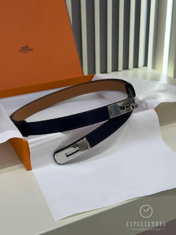 Hermès Kelly 18 belt Hunter cowhide PHW H081775CK76 8