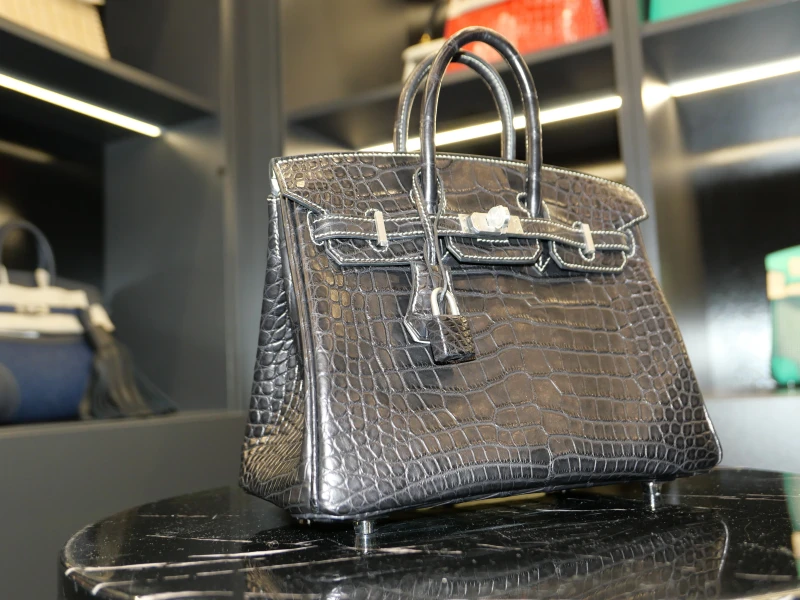 Hermès BIRKIN 25 HSS SPECIAL ORDER ALLIGATOR NOIR BPHW B25HSS 3