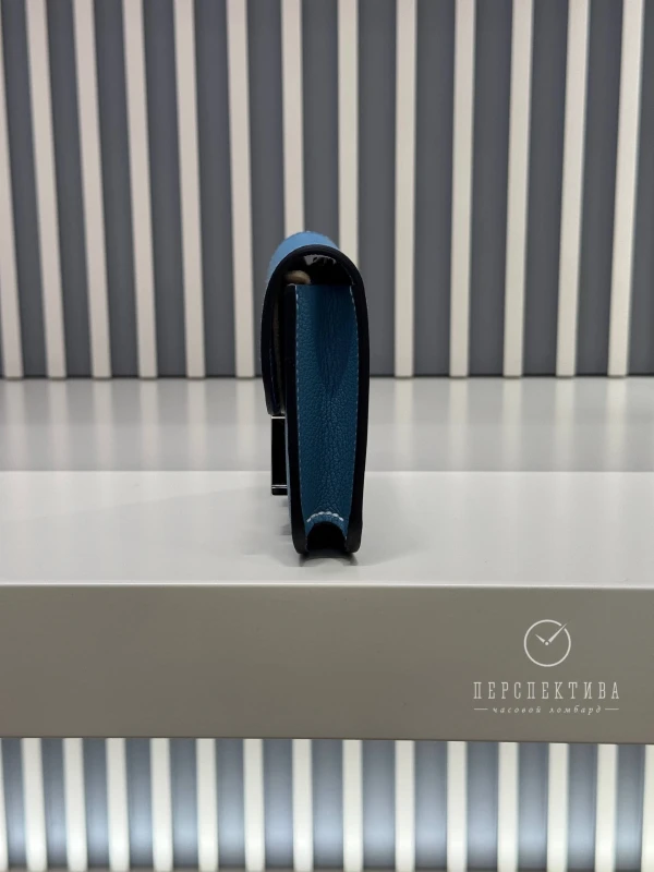 Hermès Constance Slim Wallet Evercolor Bleu Jean CSWBJ 7