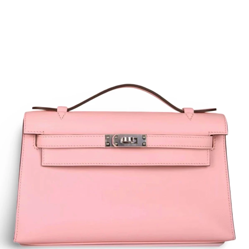 Hermès KELLY POCHETTE VEAU SWIFT ROSE SAKURA PHW KPSRS