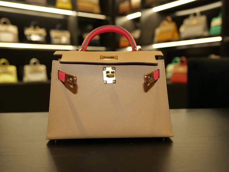 Hermès KELLY 20 HSS EPSOM BISCUIT / ROSE TEXAS GHW K20HSS 2