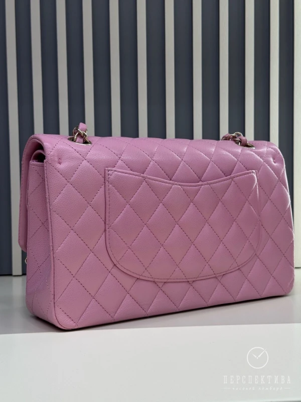 Chanel Classic 11.12 Handbag Grained Shiny Calfskin & Gold-Tone Metal Rose a01112b10583u3650 2