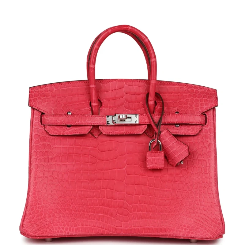 BIRKIN 25 ALLIGATOR MATTE ROSE EXTREME PHW