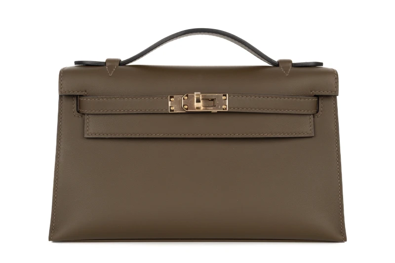 KELLY POCHETTE VEAU SWIFT VERT LODEN PBHW