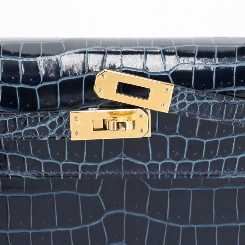 Hermès KELLY SELLIER 25 ALLIGATOR LISSE ROUGE DE COEUR GHW K25ABB 5