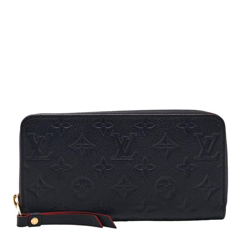 Zippy Wallet Marine Rouge Monogram Empreinte